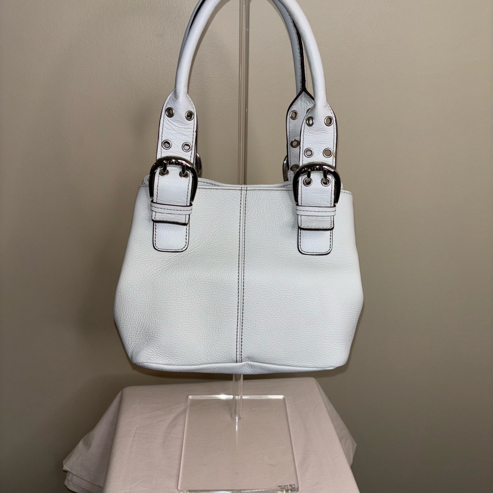 Tignanello White Leather Handbag